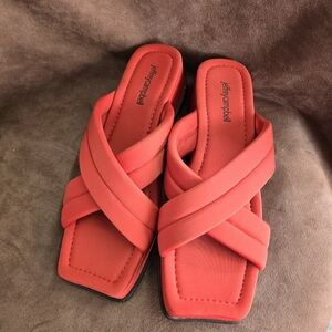 Jeffrey Campbell Sun-sation Sandal In Red Neoprene Size 9.5